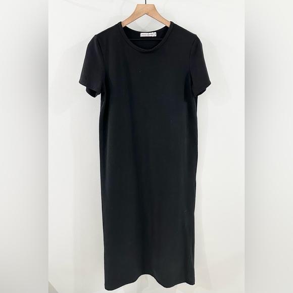 Cut Loose Short Sleeve Midi T-Shirt Dress Black Size Medium - Picture 1 of 5